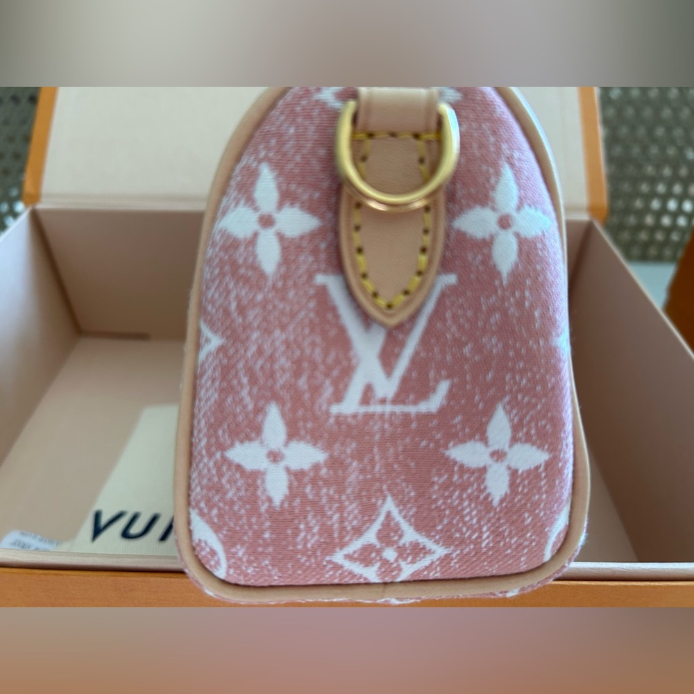 *NEW* Louis Vuitton Rose Pink Denim Nano Speedy - Picture 7 of 16